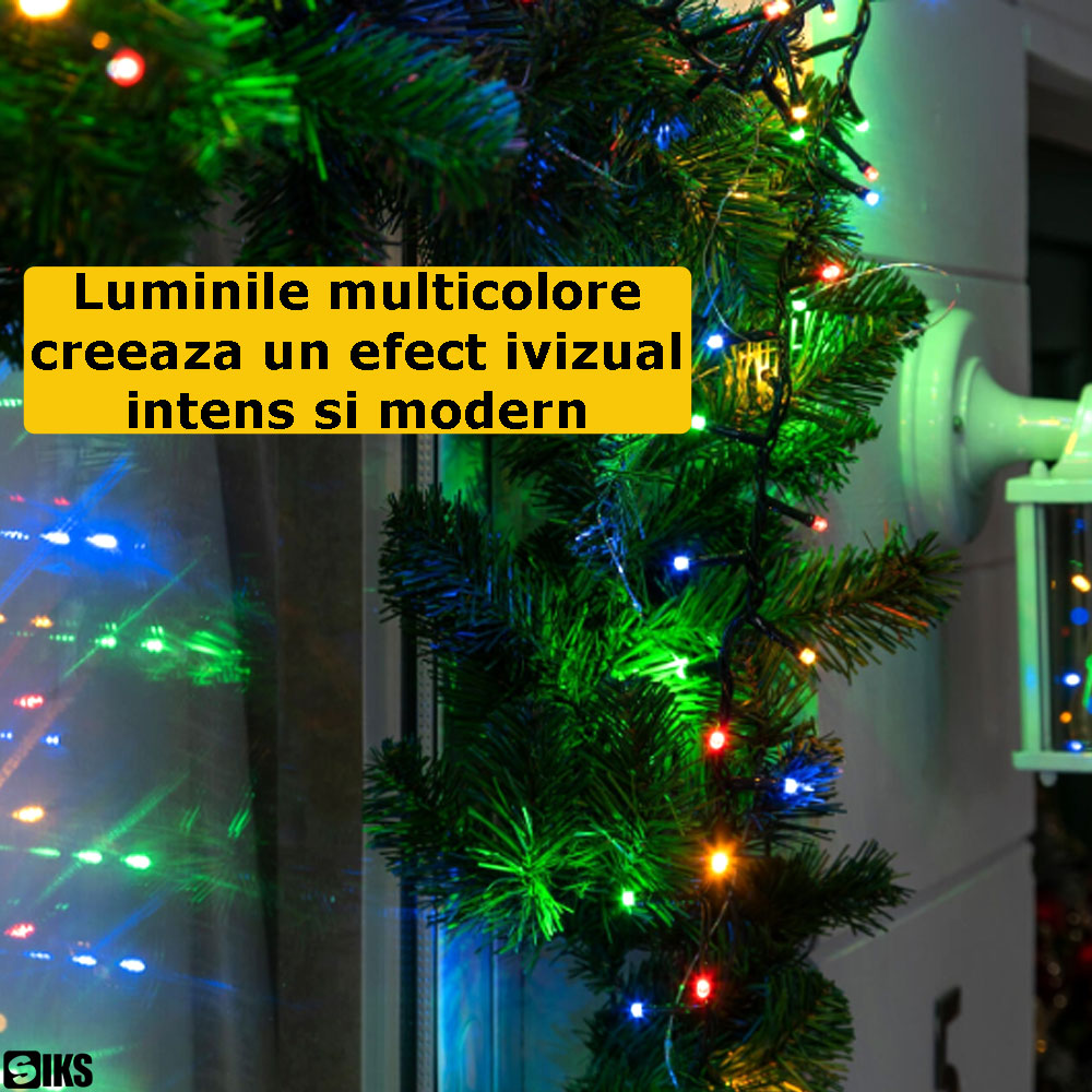 Instalatie De Craciun Liniara SIKS Pentru Brad, 400 Led, 32 Metri, Lumina Alba Rece, 8 Jocuri De Lumini, Fir Negru, Pentru Casa Interior, Multicolora (4).jpg