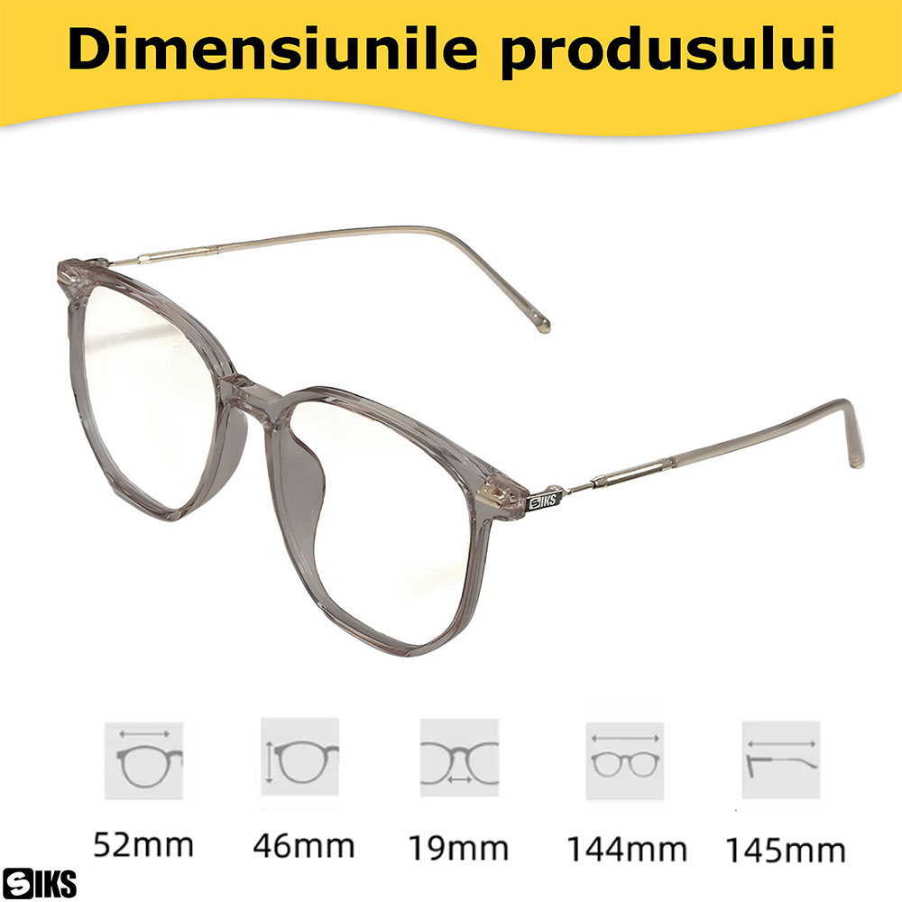 Dimensiunile ochelarilor de protectie SIKS, negru
