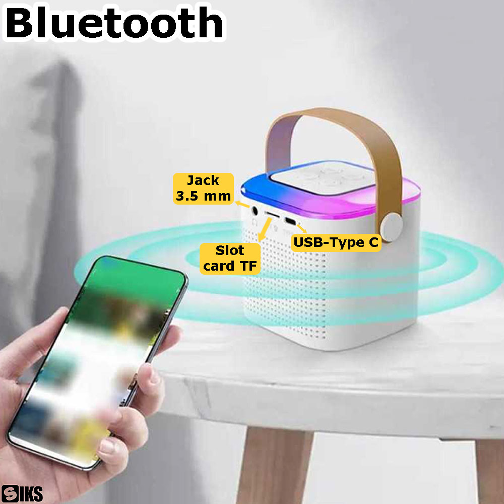 componentele boxei portabile bluetooth siks, alb