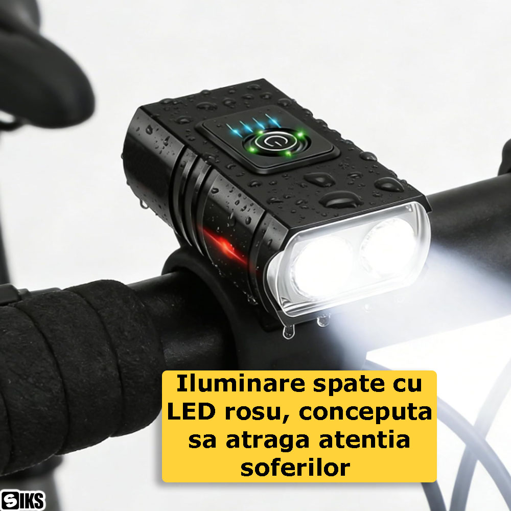 Rolul luminii rosii din componenta lampii pentru bicicleta SIKS