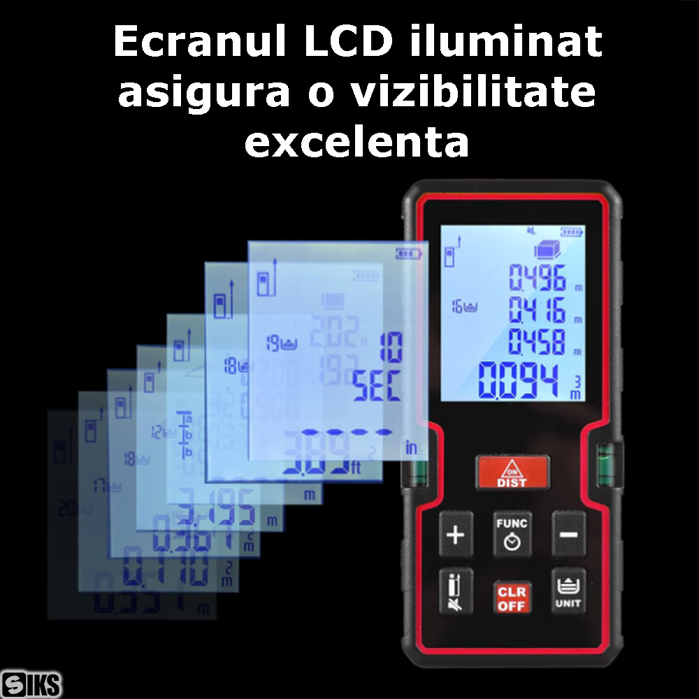 Ecranu LCD din componenta telemtrului laser SIKS
