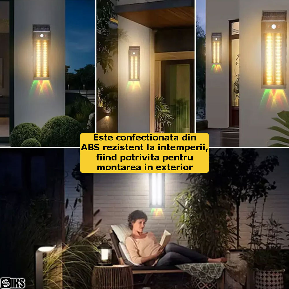 materialul rezistent la apa si praf din care este confectionata lampa solara siks
