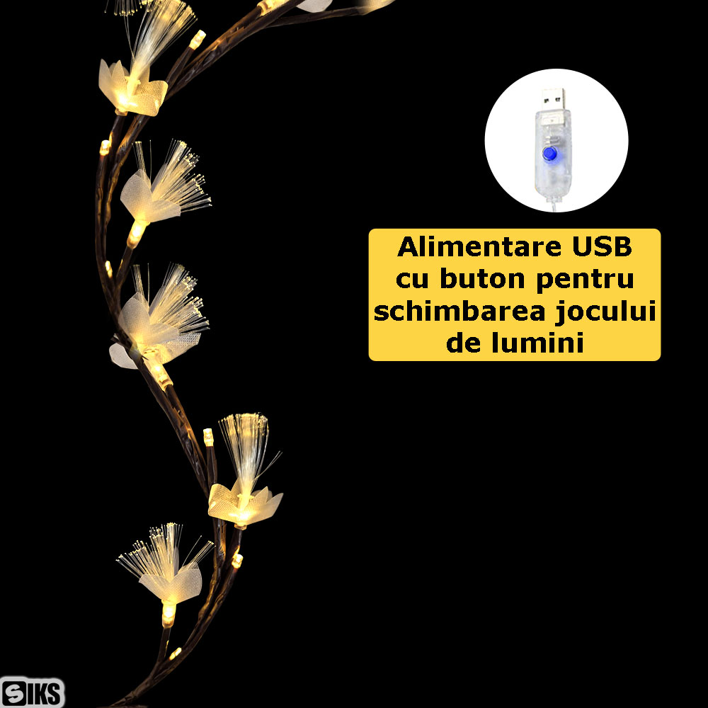 Alimentarea USB a ghirlandei luminoase SIKS