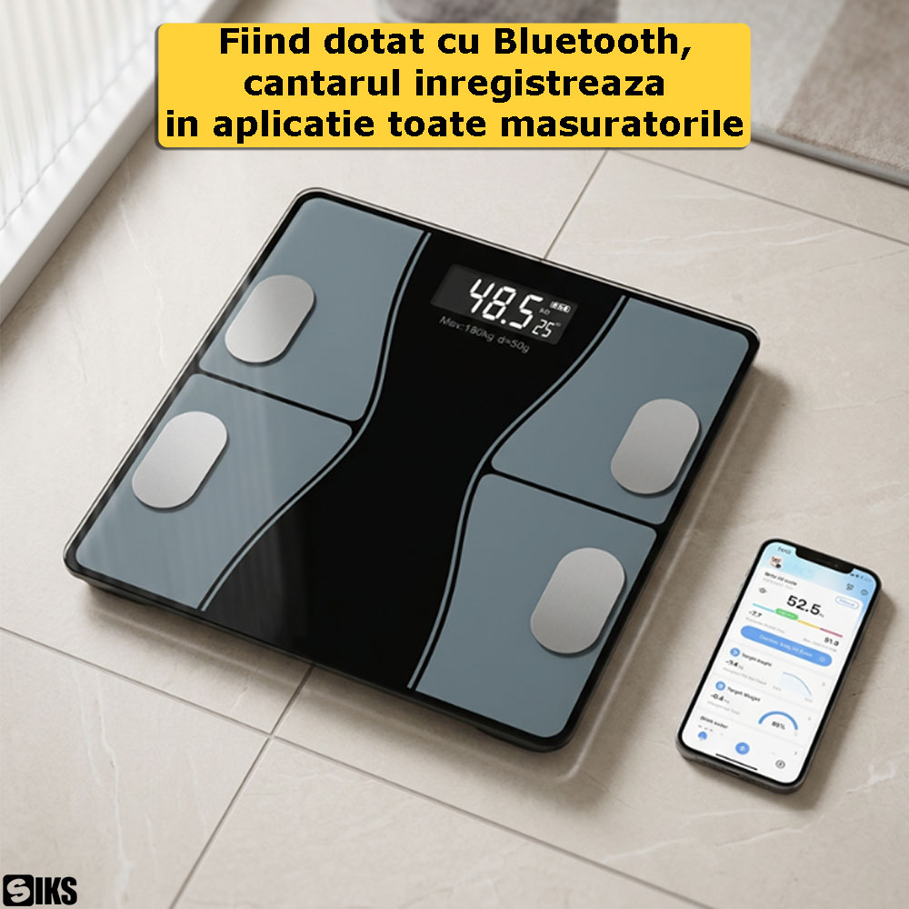 Aplicatia dedicata pentru telefon a cantarului smart SIKS