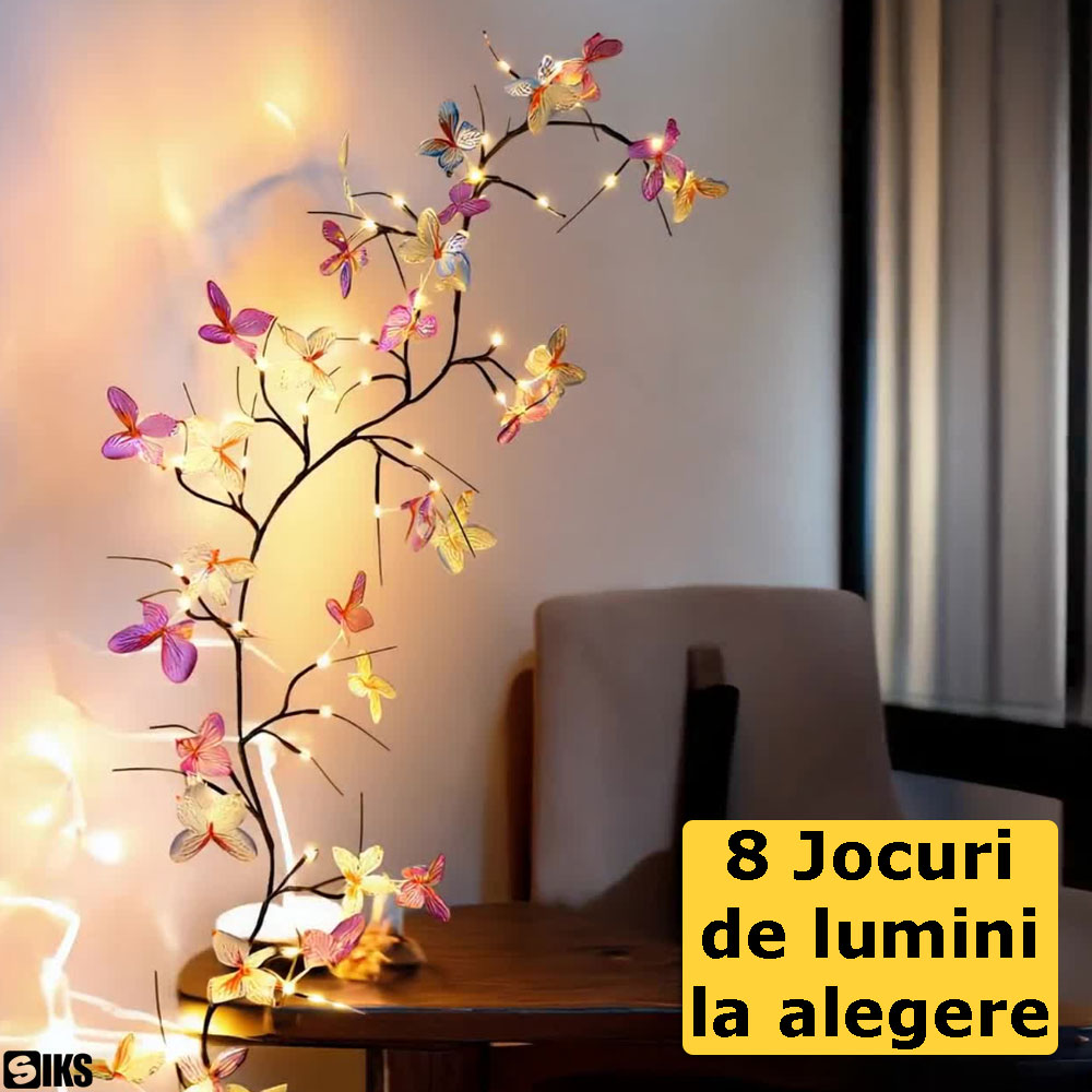 Cele 8 jocuri de lumini disponibile pentru ghirlanda cu fluturi