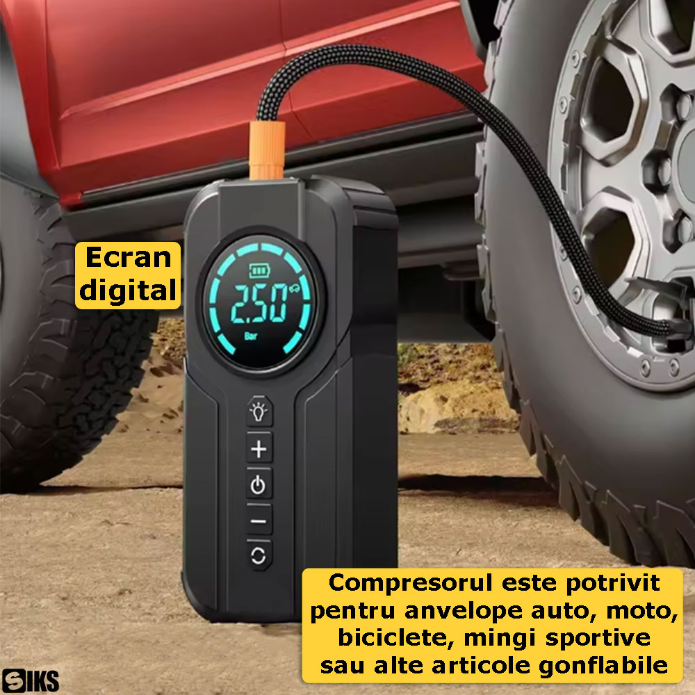 Compatibilitatea pompei cu functie de starter auto si ecranul sau digital