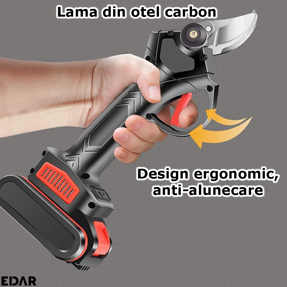Designul anti-alunecare si lamele din otel carbon din componenta foarfecii EDAR