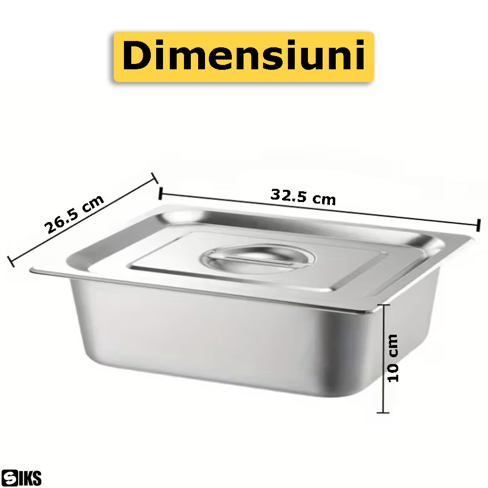 Dimensiunile tavitei gastronorm SIKS