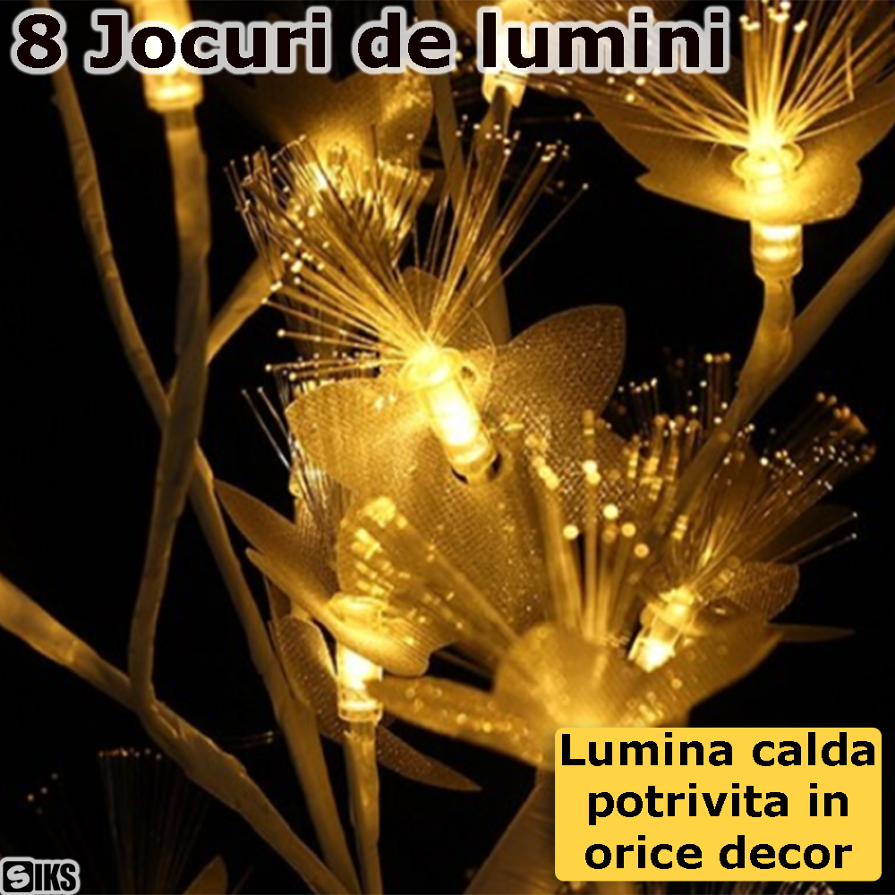 Lumina calda emisa de ghirlanda model floare SIKS