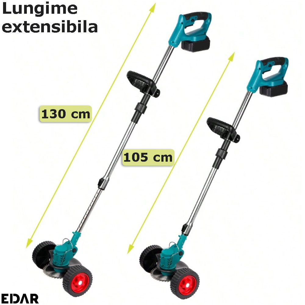 Lungimea extensibila a motocoasei electrice EDAR