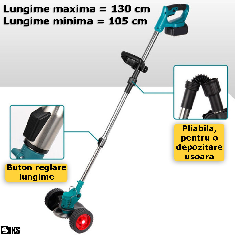 Modul de reglare a lungimii si plierea motocoasei SIKS