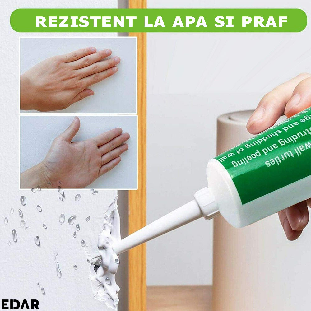 Rezistenta la apa si praf a chitului pentru repararea peretilor