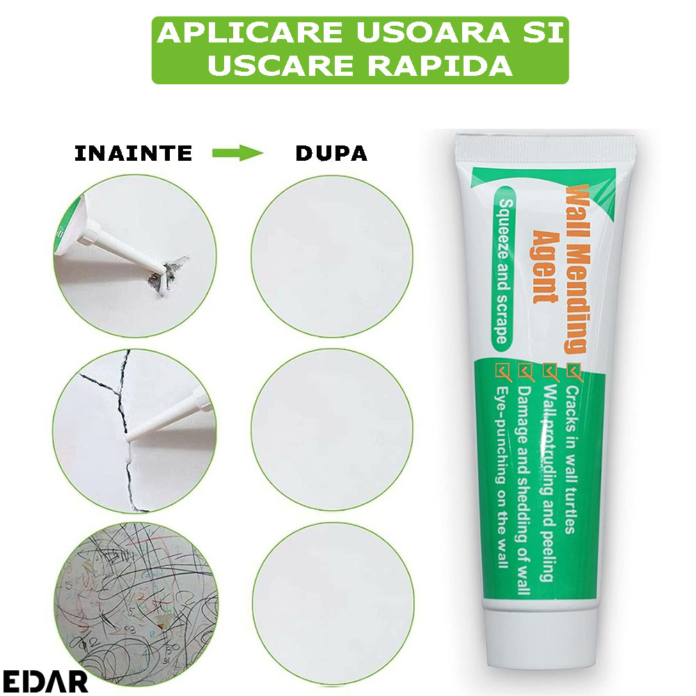 Rezultatul repararii crapaturilor si fisurilor cu ajutorul chitului EDAR