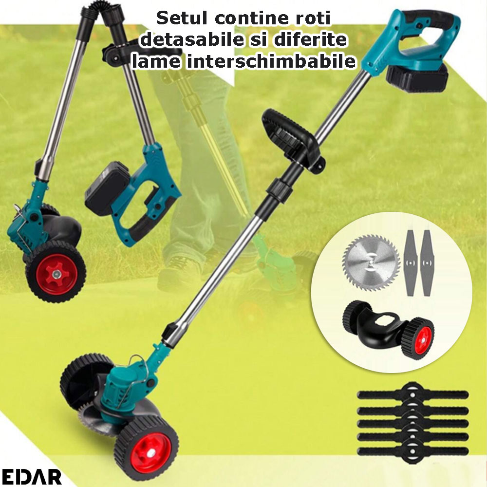 Rotile detasabile si lamele interschimbabile ale motocoasei electrice EDAR
