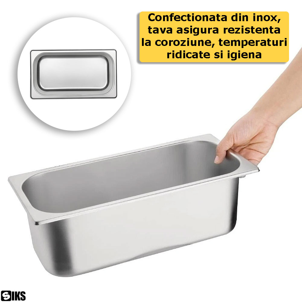 Structura din inox a tavitei gastronorm SIKS