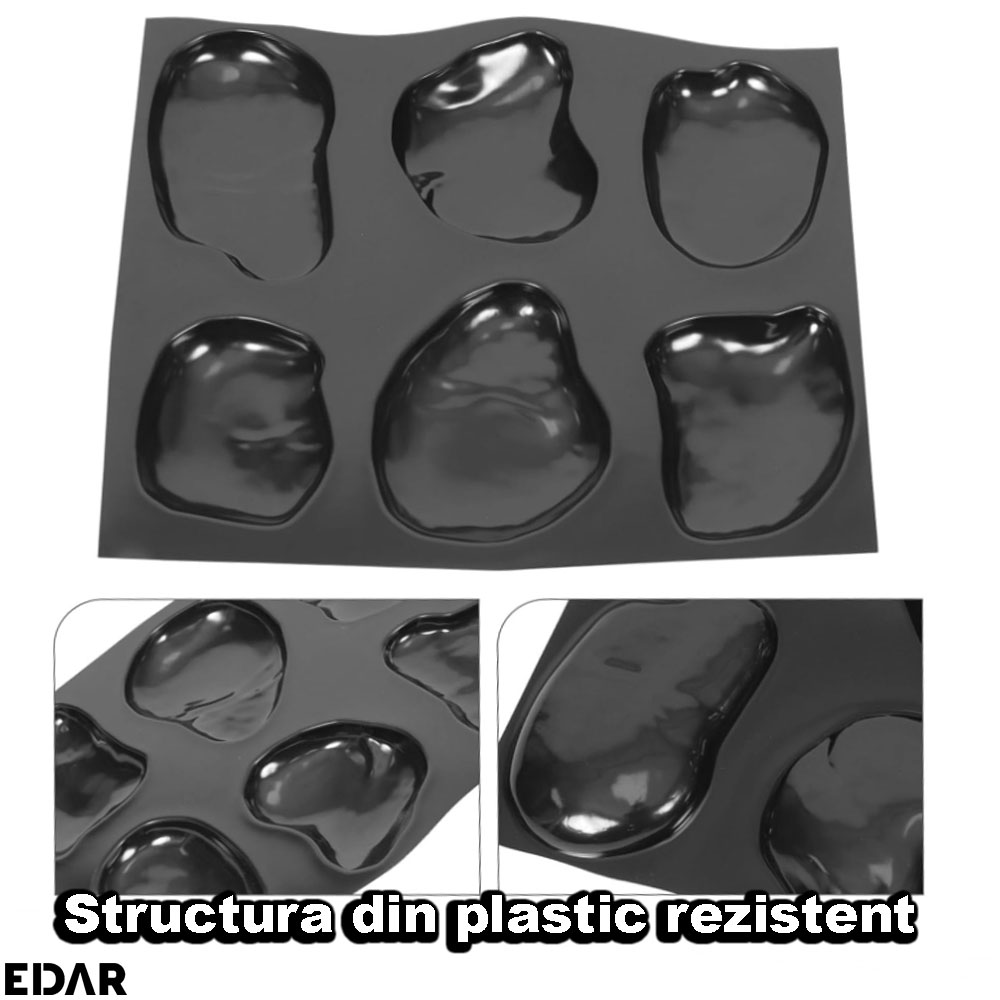 Structura din plastic rezistent a matritei cu contur EDAR
