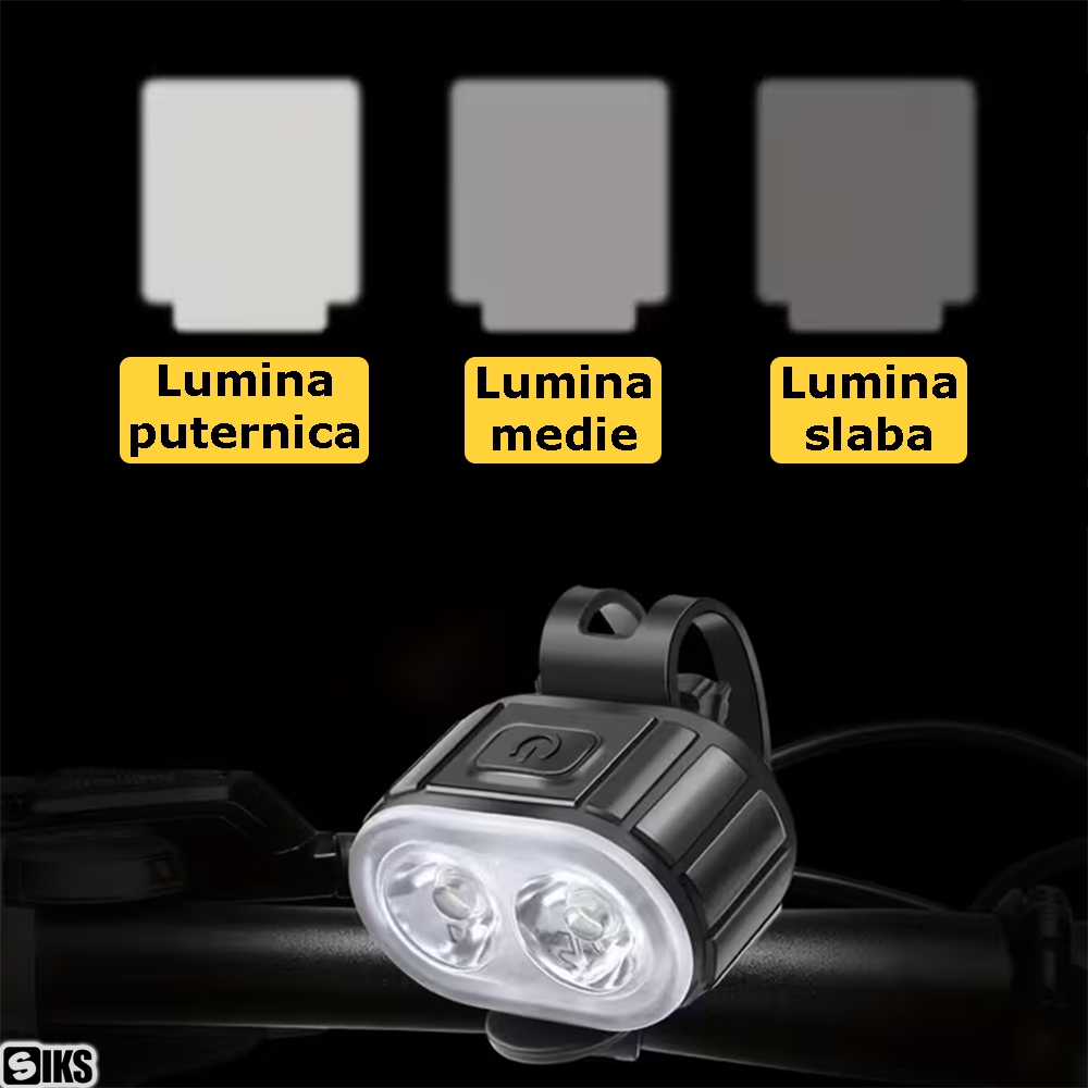 modurile de lumina ale lanternei pentru bicicleta siks