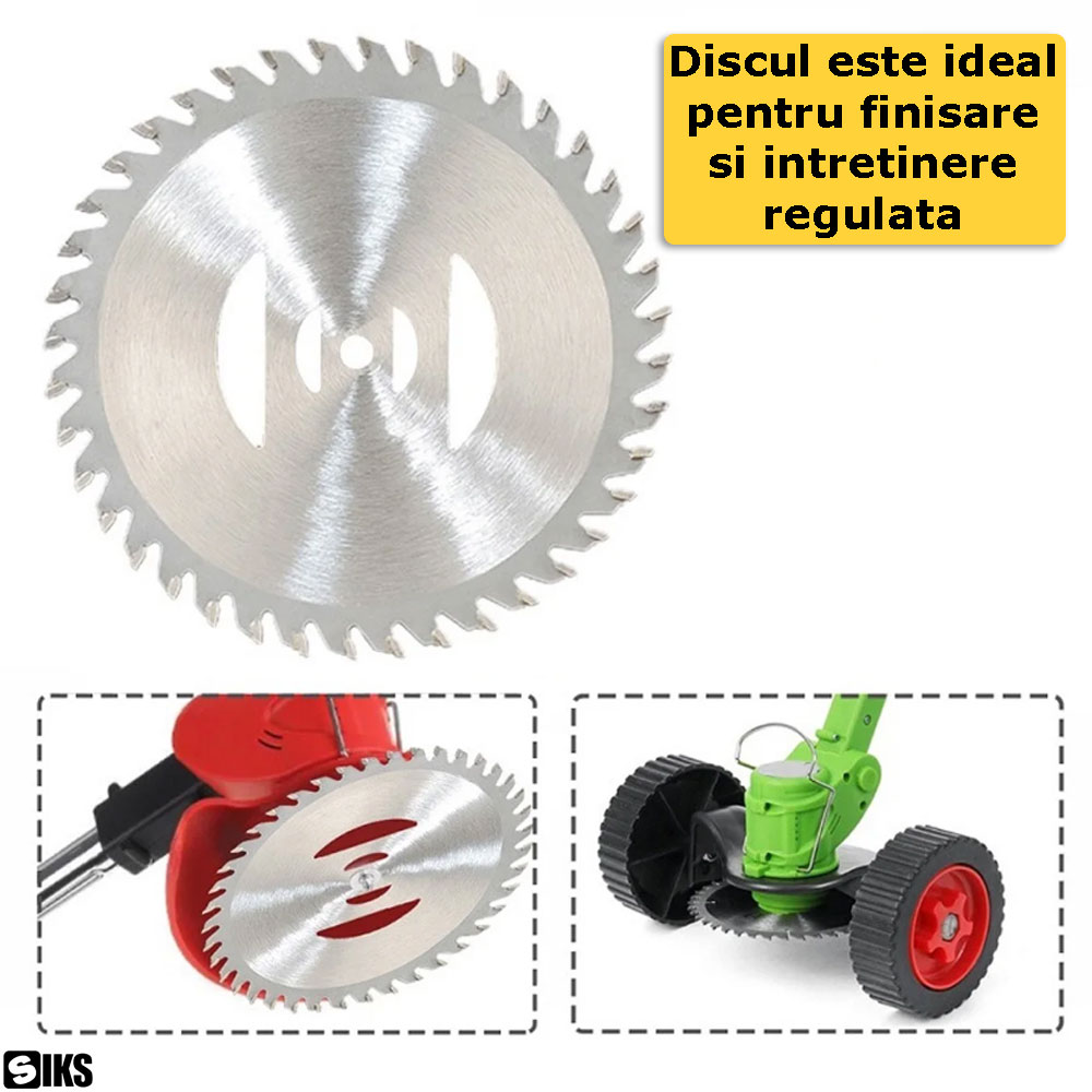 Utilizarea discului cu dinti pentru intretinerea spatiilor verzi