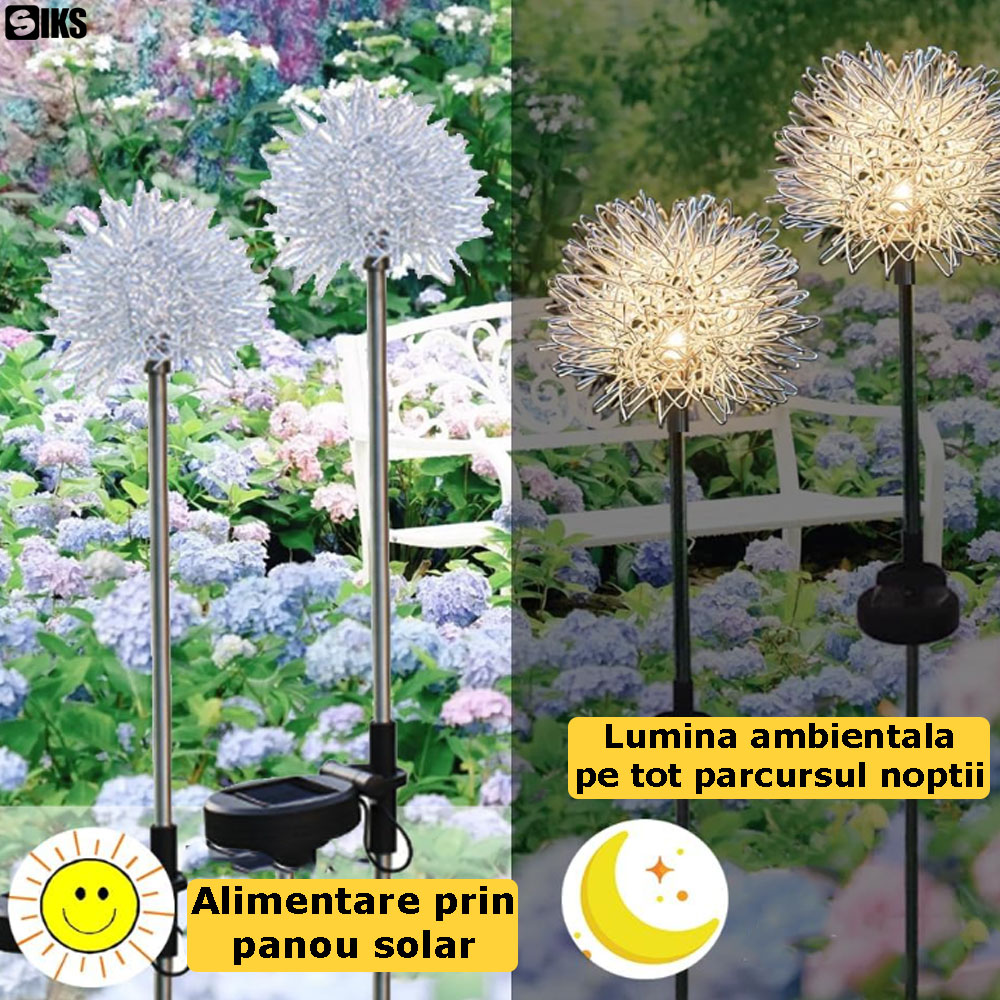 alimentarea solara si iluminarea pe parcursul noptii asigurate de lampile solare siks