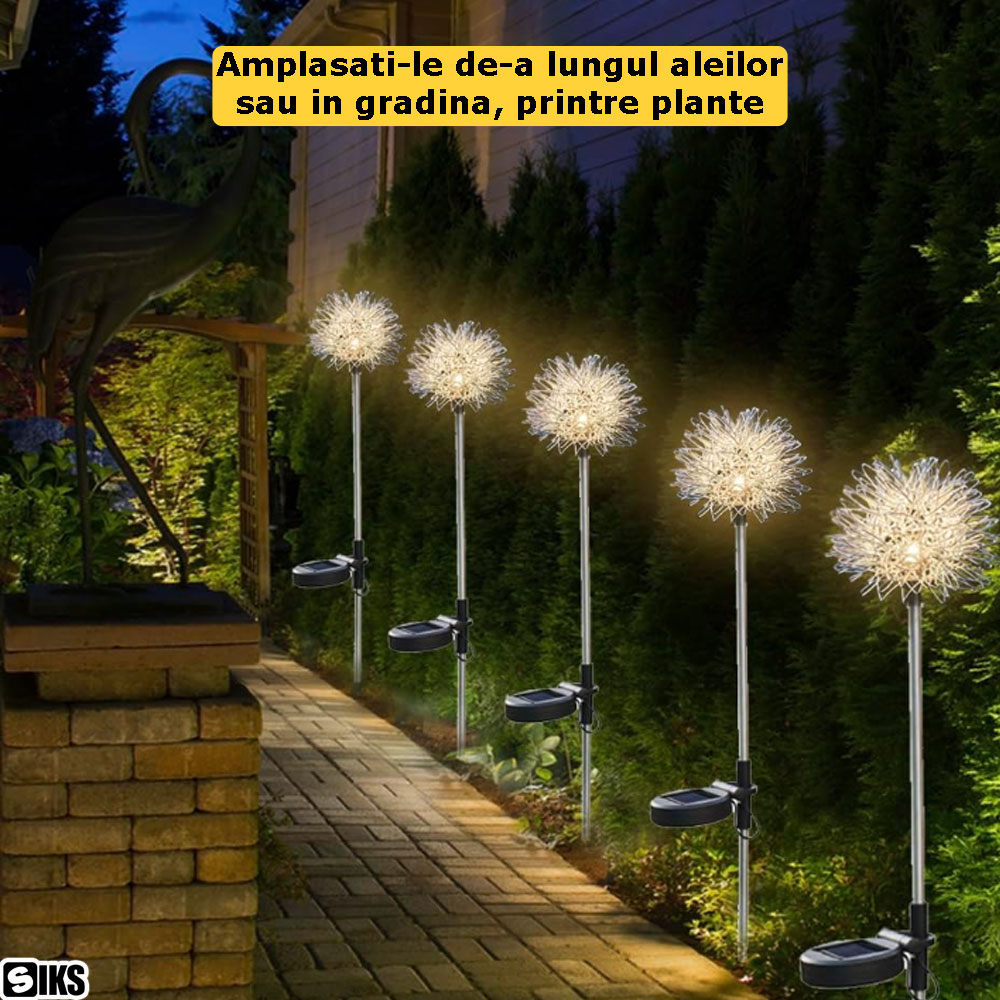 idei de amplasare pentru lampile solare siks cu design tip papadie
