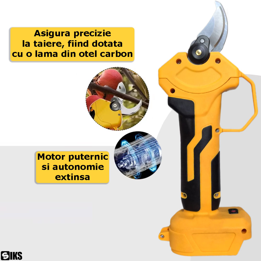 lamele si motorul foarfecii electrice de gradina siks