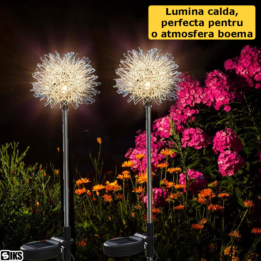 lumina calda emisa de lampile solare decorative siks