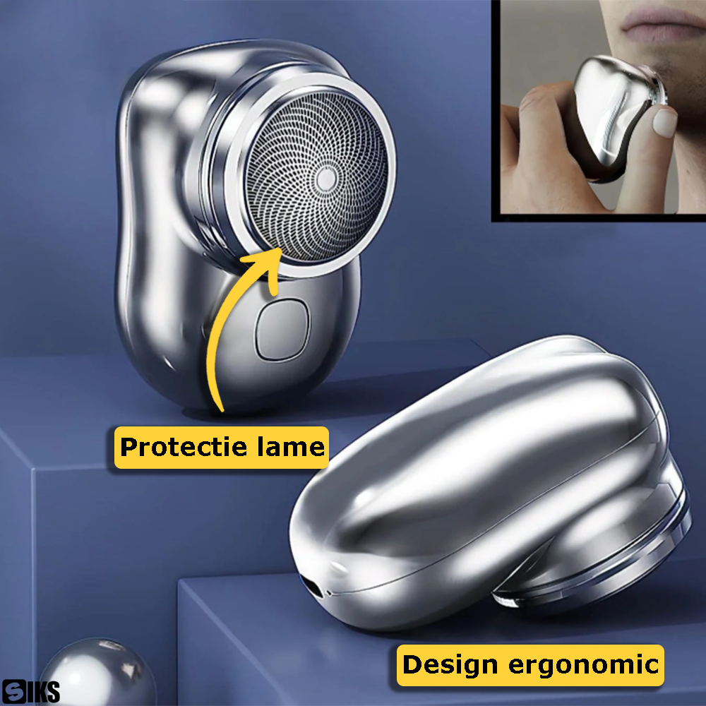 protectia lamelor si designul ergonomic ale mini aparatului de ras electric siks